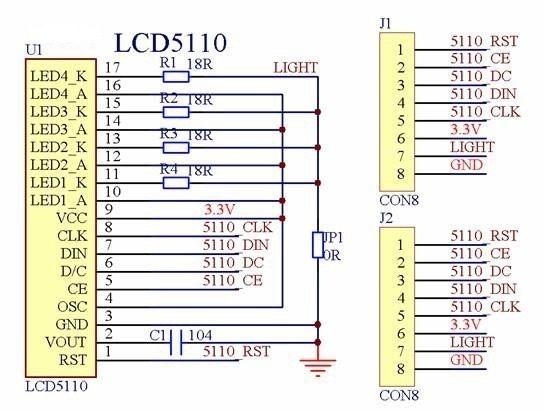LCD-modul Nokia 5110 Blue Backlight 84X48 - Billede 3