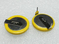LIR2032 Li-ion 3.6V Rechargeable Coin Cell Backup Cmos Battery With 2 Tabs
