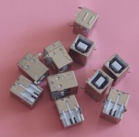 USB Type-B retvinklet 4-benet hunstik Socket PCB Mount