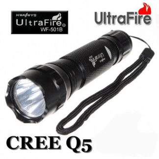 UltraFire WF 501B CREE Q5 LED 18650 Batteri