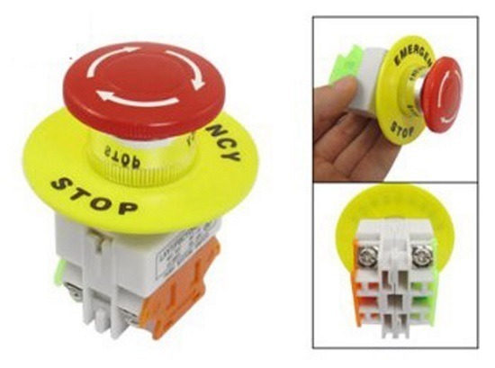 Nødstop AC 660V 10A 1NO 1NC DPST - Billede 2