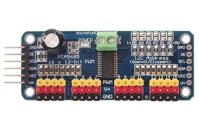 PCA9685 16-Channel 12-bit PWM Servo motor Driver