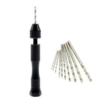 Håndbor + 10 stk 0,3-3,2 mm bor