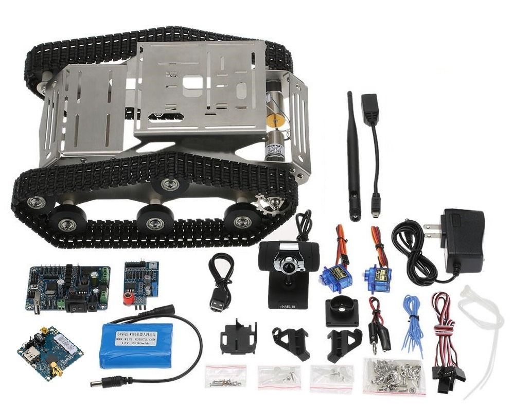 Robot Educational Kit Smart Car - Tank Med Tracks HD-kamera - Billede 8