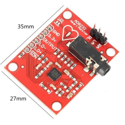 Keyes AD8232 EKG hjertemonitor målesæt - BitByg
