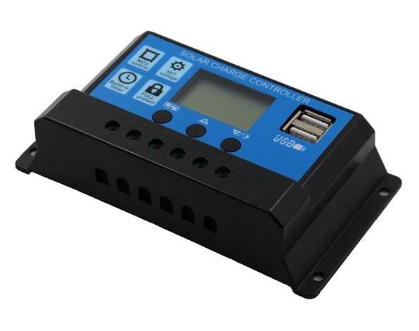 Solpanel Batteriopladningscontroller 24V 12V Auto PWM LCD-skærm Solfangerregulator med dobbelt USB-udgang - Billede 2