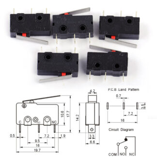 125V-250V-5A-Hinged-Lever-Micro-Limit-Switch