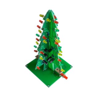 3D Christmas Tree LED Flash Circuit Kit