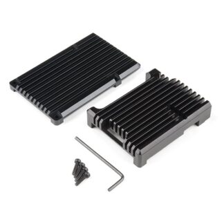 Black Aluminum Case for Raspberry Pi 4B 1