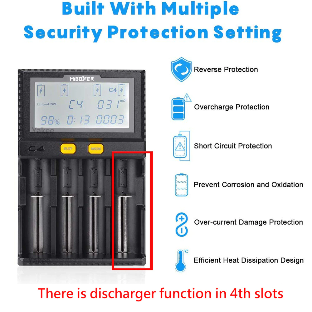 Miboxer C4 VC4 LCD Smart batterioplader - Billede 5