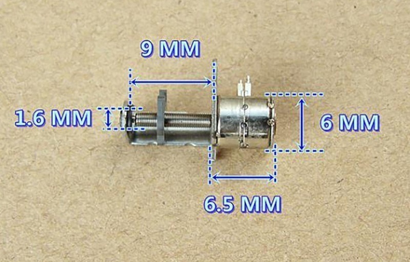 6 mm Japan 2 faset 4 leder mikro trinmotor - Billede 2