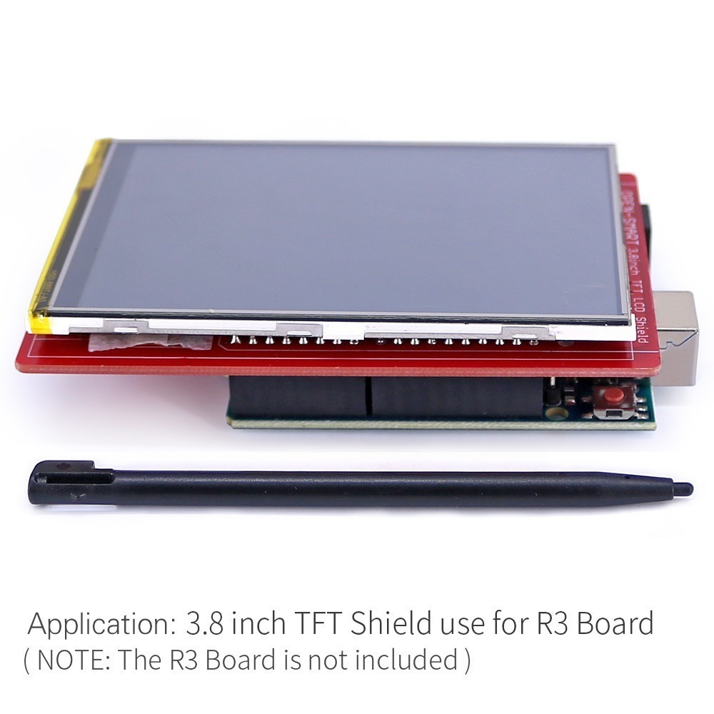 3,8 tommer 320x480 TFT LCD Display Shield Touch Screen med Pen til Arduino UNO R3 og MEGA2560 - Billede 5