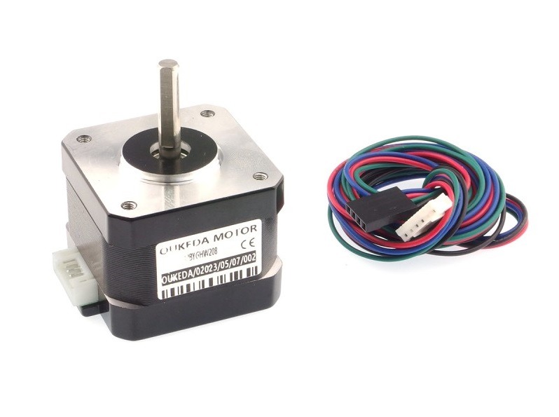 Nema 17 stepmotor 1,8 grader 42mm 0,4A 12V 42BYGHW208 - Billede 4