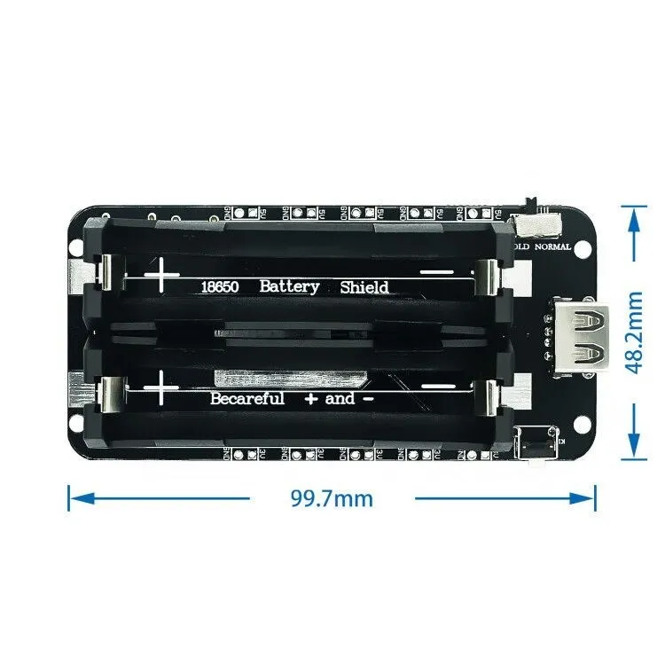18650 Lithium Battery Shield Power Bank ESP32 - Billede 2