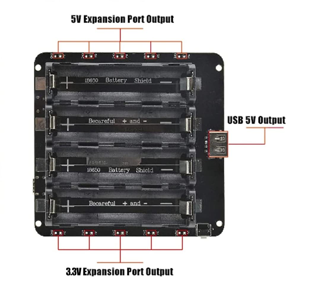 18650 Lithium Battery Shield Power Bank ESP32 - Billede 10