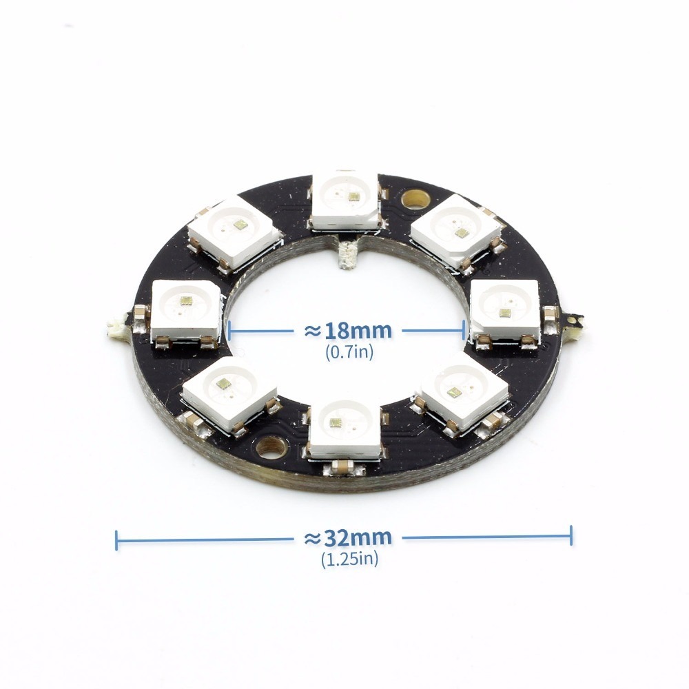 WS2812 RGB LED Cirkulær NeoPixel Ring Light - Billede 4