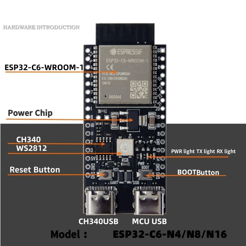 ESP32-C6-DevKitC-1 - Billede 2
