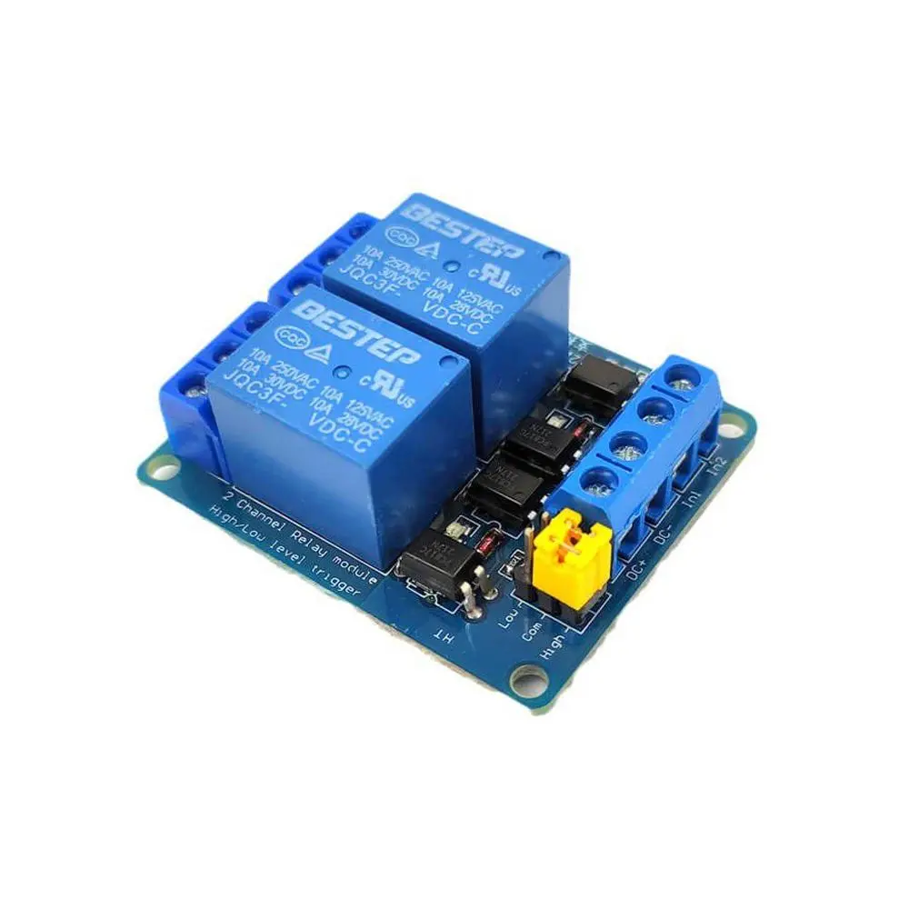 3V relæmodul Højt og lavt niveau Trigger Dual Optocoupler Isolation - Billede 3