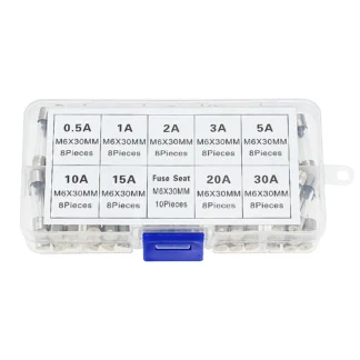 Quick Blow Glasrør Sikring Assorted Kit 6 x 30 mm