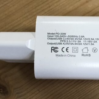 33W USB-C USB-A GaN vægoplader
