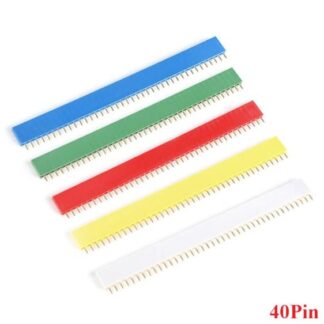 Hun 40-Pin Header 2.54 mm Pitch Enkelt række Farve